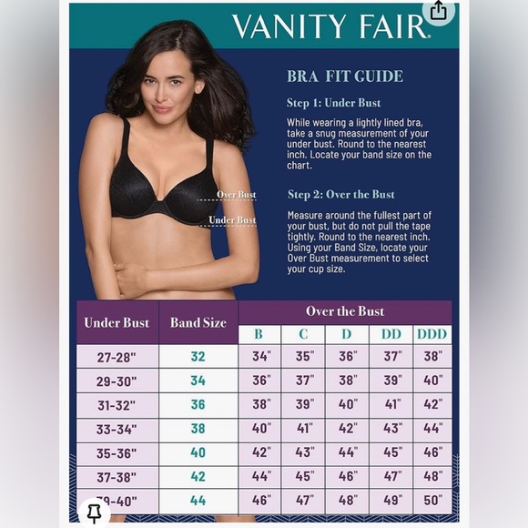 VANITY FAIR BREATHABLE LUXE FULL FIGURE BRA - COCONUT SIZE 44DD (NEW WITH TAGS) - Picture 4 of 4